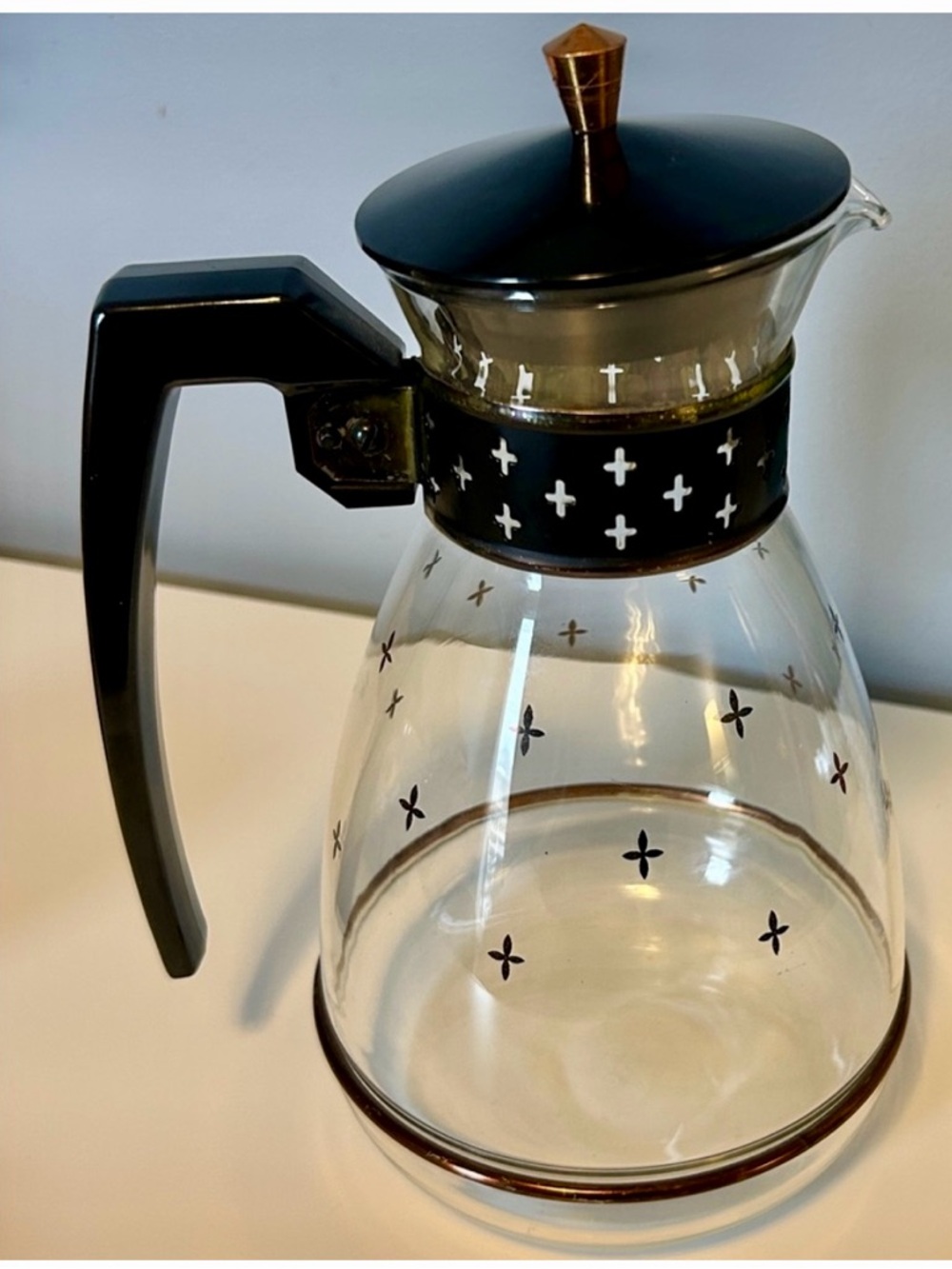 Vintage Silex MCM Atomic Starburst Coffee Carafe Glass Pot